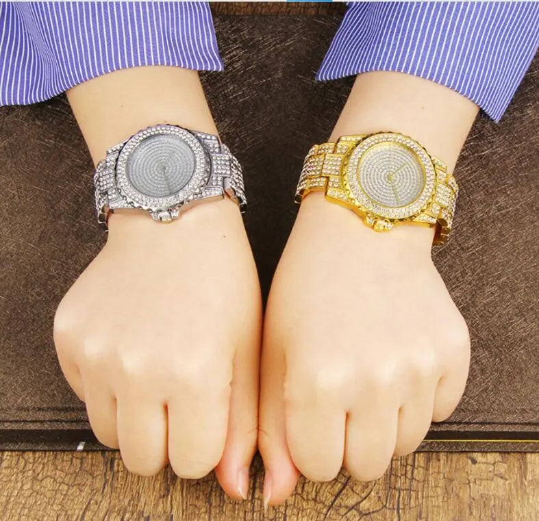 Fashion Bling Casual Ladies Female Quartz Gold Watch Crystal Diamond Womens & Mens Apparel Fine Jewelery Accessories Fashion Fashion Bling Casual Ladies Female Quartz Gold Watch Crystal Diamond
