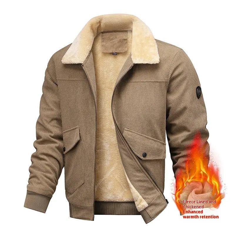 Thickened Lapel Men's Loose-fitting Top Womens & Mens Apparel Fine Jewelery Accessories Clothing