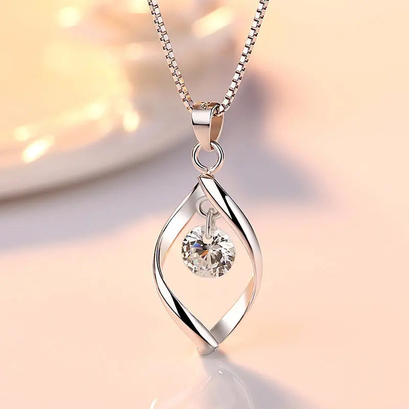 Fashion Zircon Twist Fashion Necklace Pendant Womens & Mens Apparel Fine Jewelery Accessories Fine Jewelery Fashion Zircon Twist Fashion Necklace Pendant