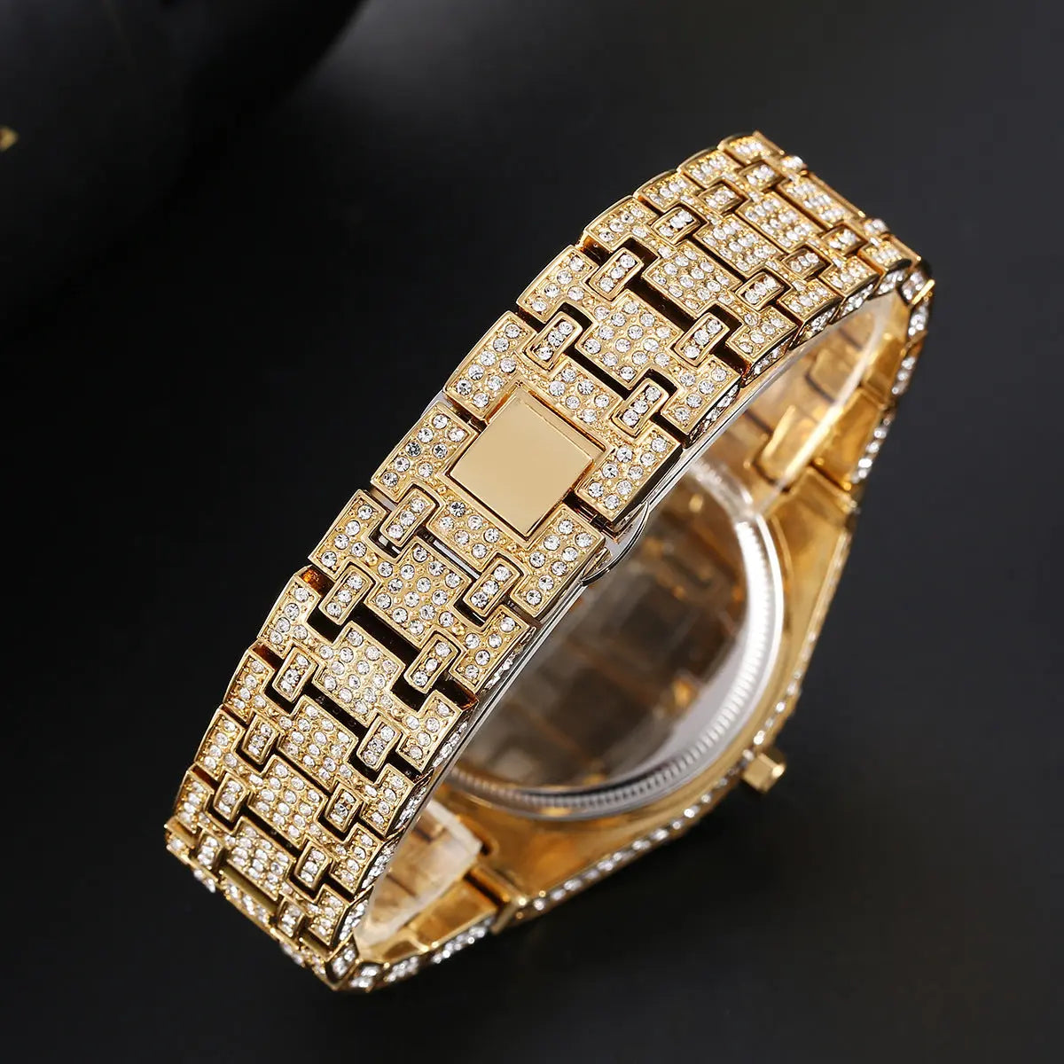 Fashion Rap Ice Hip Hop Full Diamond Large Dial Quartz Men's Watch Womens & Mens Apparel Fine Jewelery Accessories Fashion Fashion Rap Ice Hip Hop Full Diamond Large Dial Quartz Men's Watch