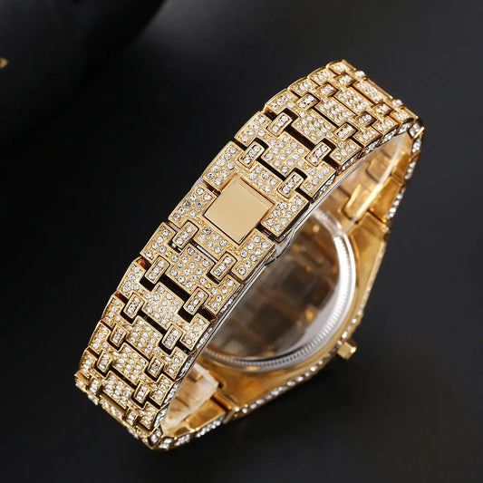 Fashion Rap Ice Hip Hop Full Diamond Large Dial Quartz Men's Watch Womens & Mens Apparel Fine Jewelery Accessories Fashion Fashion Rap Ice Hip Hop Full Diamond Large Dial Quartz Men's Watch