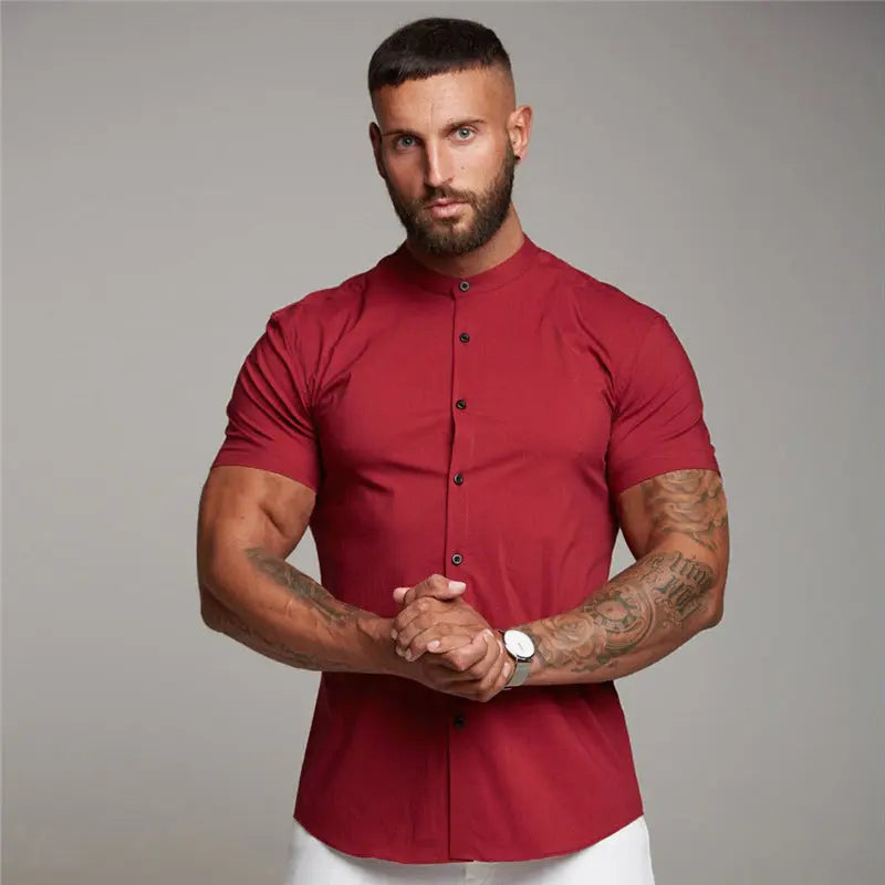 New Summer Shirt  Fitness Clothing Cotton Tops Short Sleeve Sports Shirts Brand Mens Short Cool Casual Fashion Breathable Shirt Womens & Mens Apparel Fine Jewelery Accessories Clothing
