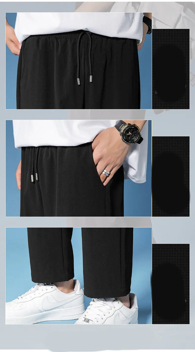 Mens Fashion Casual Solid Color Pants Womens & Mens Apparel Fine Jewelery Accessories Clothing