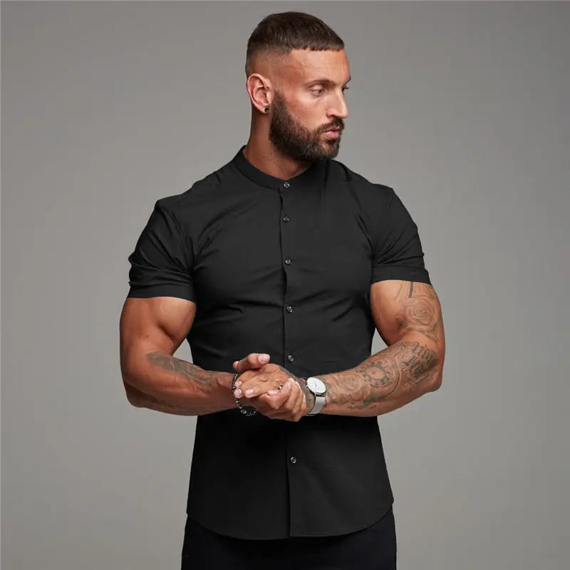 New Summer Shirt  Fitness Clothing Cotton Tops Short Sleeve Sports Shirts Brand Mens Short Cool Casual Fashion Breathable Shirt Womens & Mens Apparel Fine Jewelery Accessories Clothing
