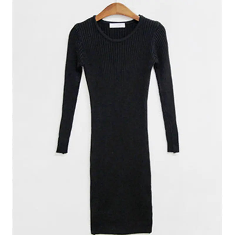 Womens Mid-Length Long-Sleeved Tight Dress Womens & Mens Apparel Fine Jewelery Accessories
