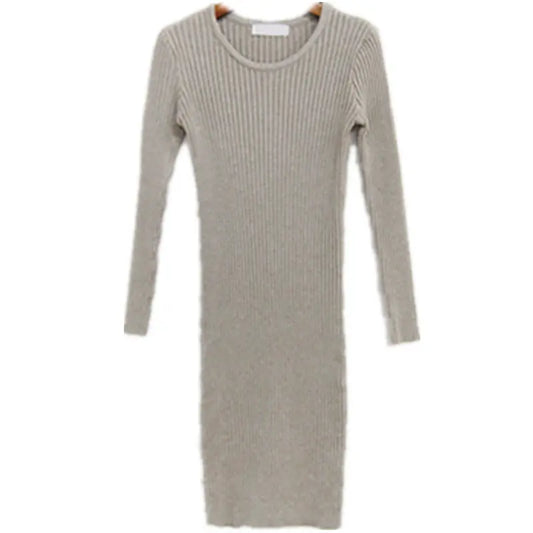 Womens Mid-Length Long-Sleeved Tight Dress Womens & Mens Apparel Fine Jewelery Accessories