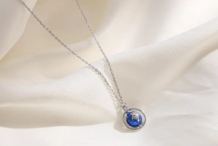 Earth Shape 925 Jewelry Necklace Womens & Mens Apparel Fine Jewelery Accessories