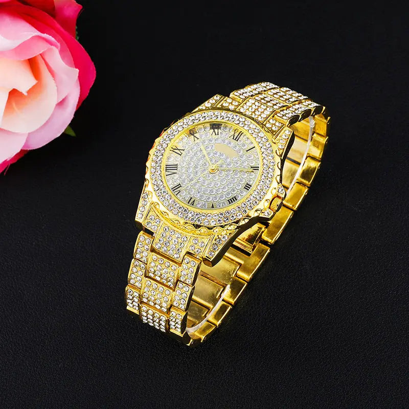 Personalized Diamond Full Diamond Starry Hip-hop Watch Fashion Big Dial Womens & Mens Apparel Fine Jewelery Accessories Fashion Personalized Diamond Full Diamond Starry Hip-hop Watch Fashion Big Dial
