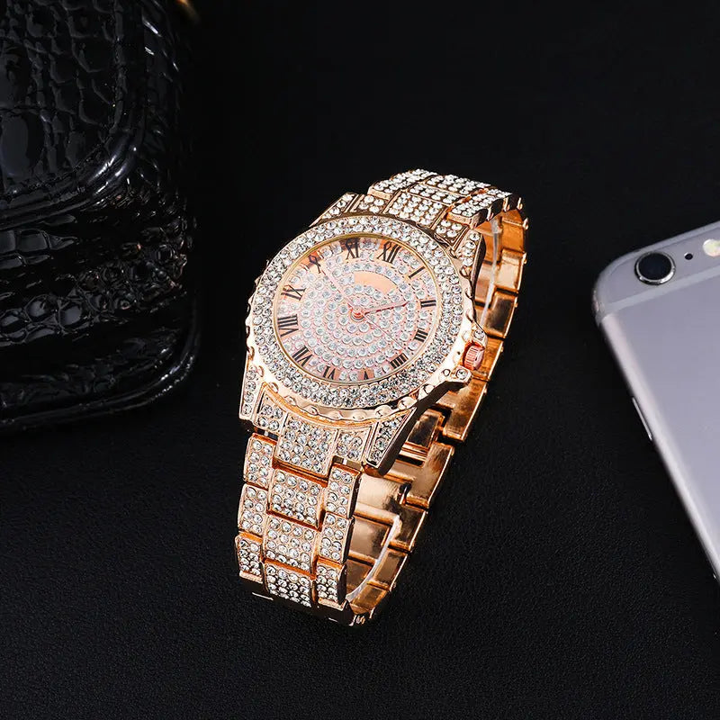 Personalized Diamond Full Diamond Starry Hip-hop Watch Fashion Big Dial Womens & Mens Apparel Fine Jewelery Accessories Fashion Personalized Diamond Full Diamond Starry Hip-hop Watch Fashion Big Dial