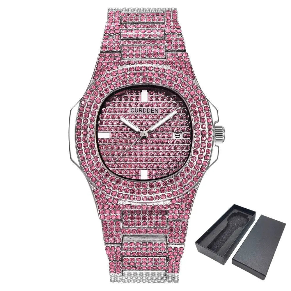 Dropshipping ICE-Out Bling Diamond Luxury Watch Men Gold Hi Womens & Mens Apparel Fine Jewelery Accessories Fashion Dropshipping ICE-Out Bling Diamond Luxury Watch Men Gold Hi