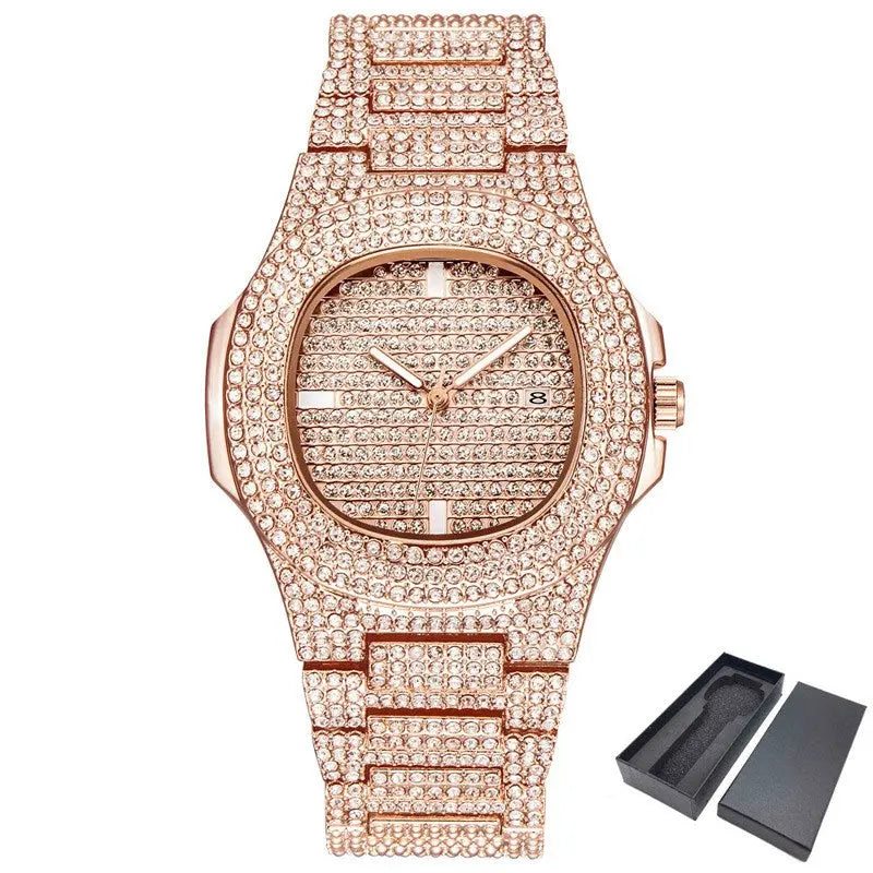 Dropshipping ICE-Out Bling Diamond Luxury Watch Men Gold Hi Womens & Mens Apparel Fine Jewelery Accessories Fashion Dropshipping ICE-Out Bling Diamond Luxury Watch Men Gold Hi