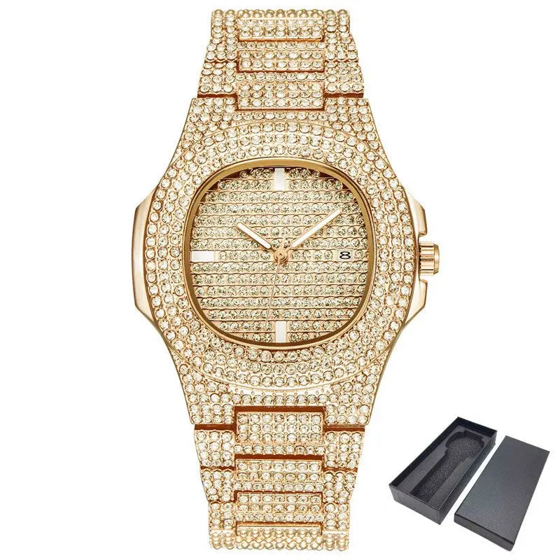 Dropshipping ICE-Out Bling Diamond Luxury Watch Men Gold Hi Womens & Mens Apparel Fine Jewelery Accessories Fashion Dropshipping ICE-Out Bling Diamond Luxury Watch Men Gold Hi