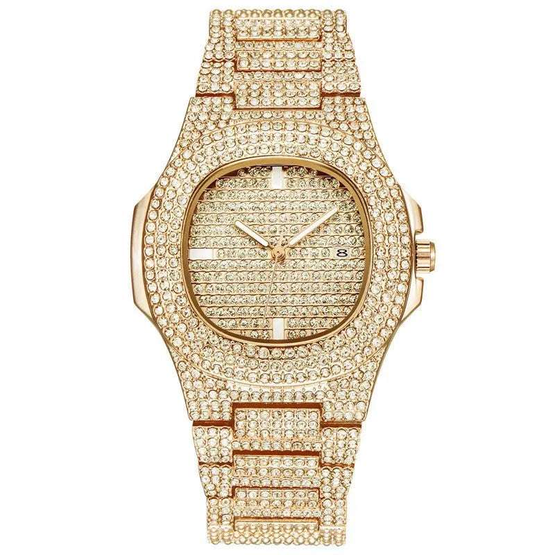 Dropshipping ICE-Out Bling Diamond Luxury Watch Men Gold Hi Womens & Mens Apparel Fine Jewelery Accessories Fashion Dropshipping ICE-Out Bling Diamond Luxury Watch Men Gold Hi