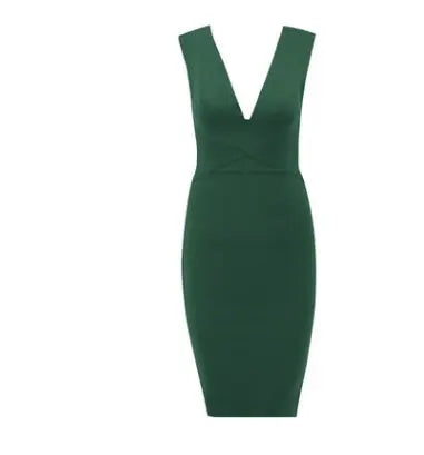 Womens V Neck Bandage Dress Womens & Mens Apparel Fine Jewelery Accessories