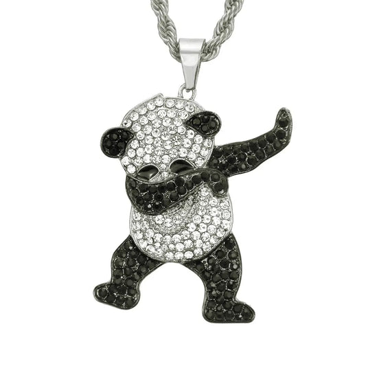 Hip-hop Cool Hip-hop Panda Diamond Pendant Womens & Mens Apparel Fine Jewelery Accessories Fashion Hip-hop Cool Hip-hop Panda Diamond Pendant