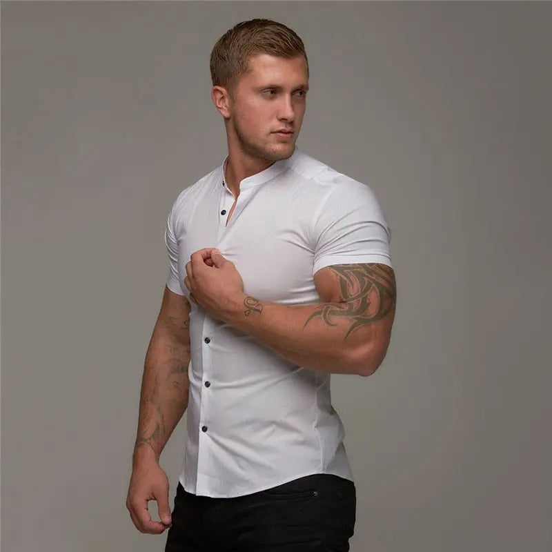 New Summer Shirt  Fitness Clothing Cotton Tops Short Sleeve Sports Shirts Brand Mens Short Cool Casual Fashion Breathable Shirt Womens & Mens Apparel Fine Jewelery Accessories Clothing