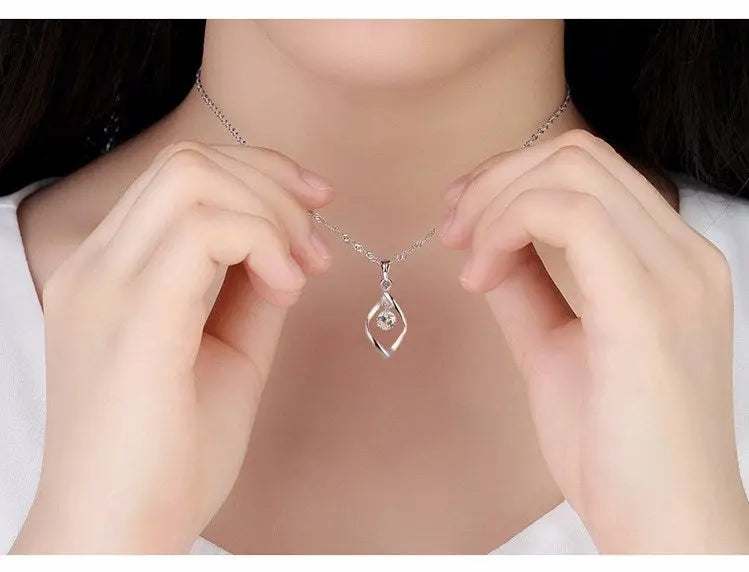 Fashion Zircon Twist Fashion Necklace Pendant Womens & Mens Apparel Fine Jewelery Accessories Fine Jewelery Fashion Zircon Twist Fashion Necklace Pendant