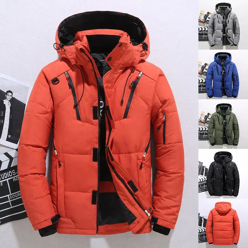 Outdoor Windproof Hooded Jacket Leisure Sports Coat With Pockets Warm Men's Clothing Womens & Mens Apparel Fine Jewelery Accessories