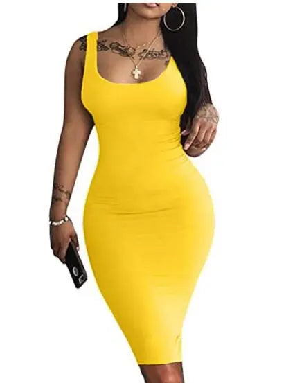 Womens Sexy Bodycon Tank Dress Sleeveless Womens & Mens Apparel Fine Jewelery Accessories