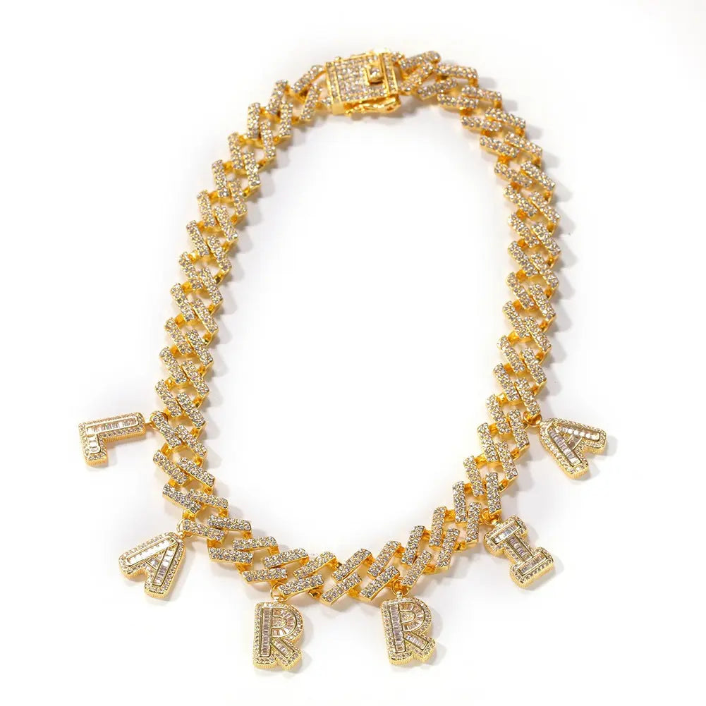 DIY Personality Hip Hop Custom Name Letter Savage Bling Copper Chokers Necklaces Womens & Mens Apparel Fine Jewelery Accessories Fashion DIY Personality Hip Hop Custom Name Letter Savage Bling Copper Chokers Necklaces