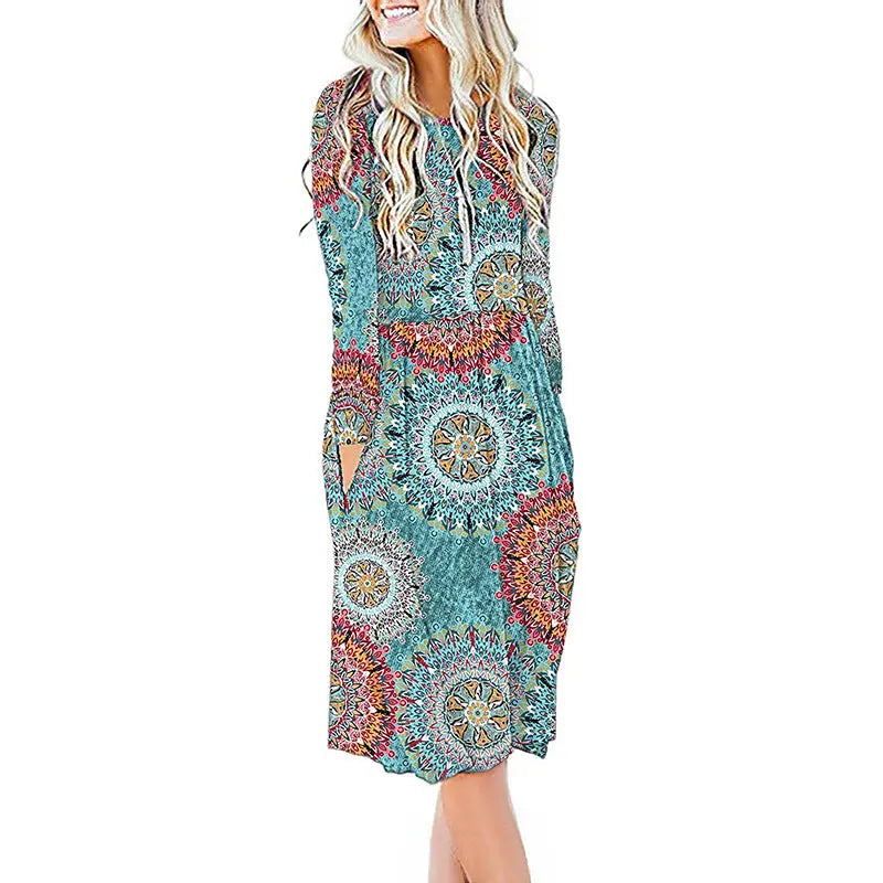 Women's Round Neck Waist Dress Womens & Mens Apparel Fine Jewelery Accessories