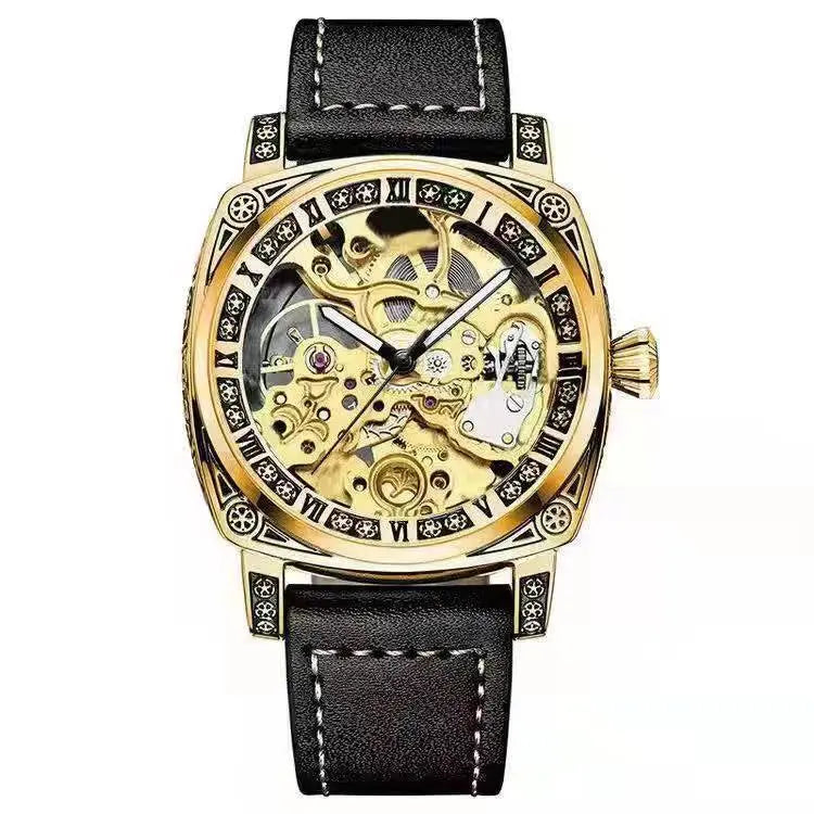 Men's Casual Skeleton Automatic Mechanical Watch Womens & Mens Apparel Fine Jewelery Accessories