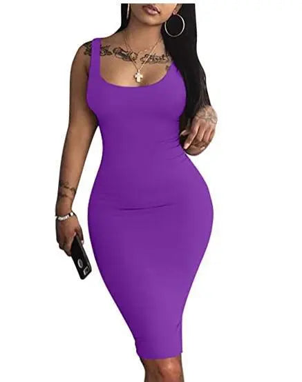 Womens Sexy Bodycon Tank Dress Sleeveless Womens & Mens Apparel Fine Jewelery Accessories