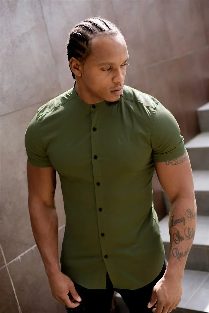 New Summer Shirt  Fitness Clothing Cotton Tops Short Sleeve Sports Shirts Brand Mens Short Cool Casual Fashion Breathable Shirt Womens & Mens Apparel Fine Jewelery Accessories Clothing