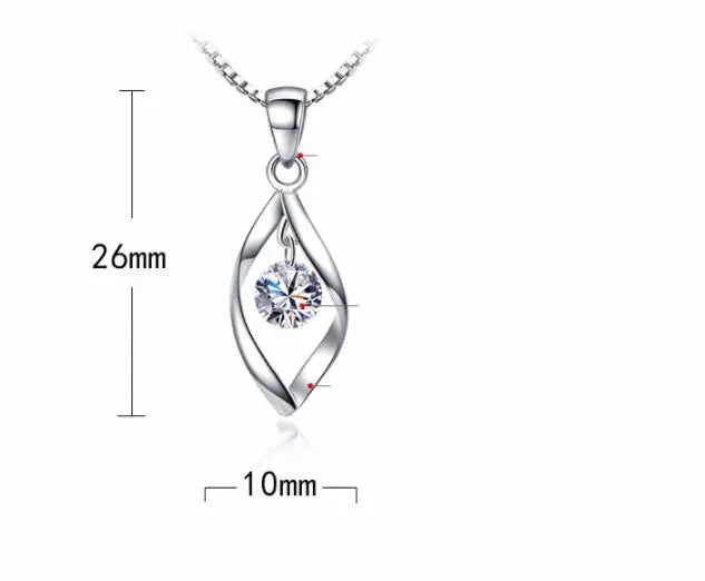 Fashion Zircon Twist Fashion Necklace Pendant Womens & Mens Apparel Fine Jewelery Accessories Fine Jewelery Fashion Zircon Twist Fashion Necklace Pendant