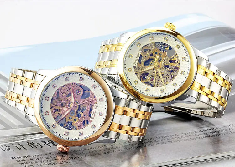 New Foreign Trade Luminous Mechanical Watches, Automatic Hollowing, Men's Fashion Trend, Steel Machinery Watches Womens & Mens Apparel Fine Jewelery Accessories Fashion New Foreign Trade Luminous Mechanical Watches, Automatic Hollowing, Men's Fashion Trend, Steel Machinery Watches