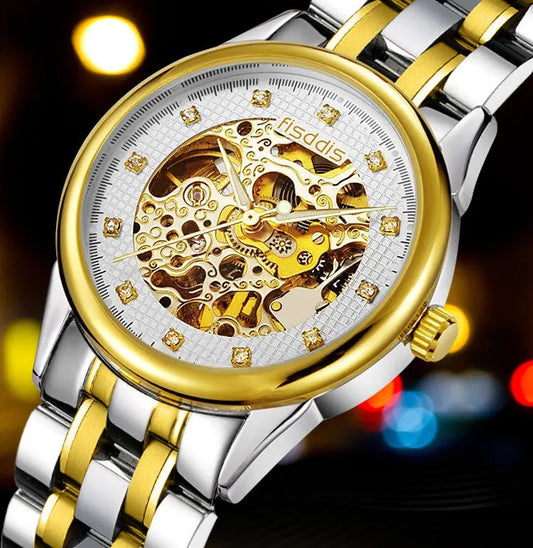 New Foreign Trade Luminous Mechanical Watches, Automatic Hollowing, Men's Fashion Trend, Steel Machinery Watches Womens & Mens Apparel Fine Jewelery Accessories Fashion New Foreign Trade Luminous Mechanical Watches, Automatic Hollowing, Men's Fashion Trend, Steel Machinery Watches