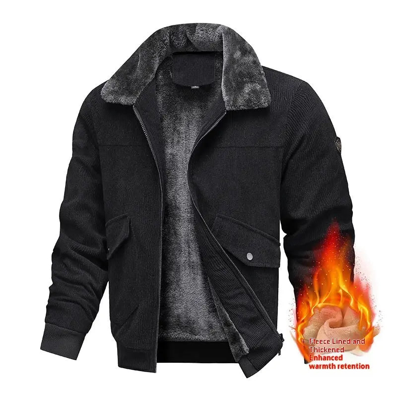 Thickened Lapel Men's Loose-fitting Top Womens & Mens Apparel Fine Jewelery Accessories Clothing