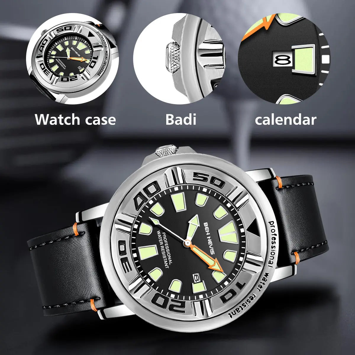 Business Men's Quartz Watches Waterproof Womens & Mens Apparel Fine Jewelery Accessories Fashion Business Men's Quartz Watches Waterproof
