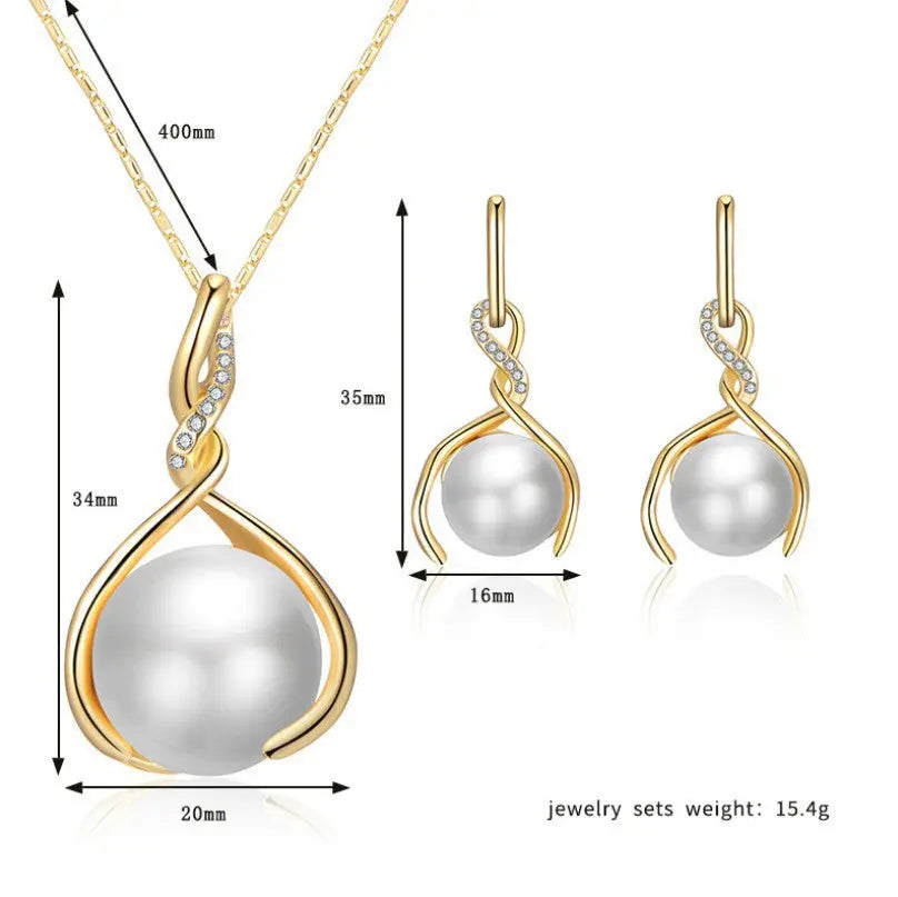 Korean Fashion Temperament Jewelry Pearl Earring Set Womens & Mens Apparel Fine Jewelery Accessories Fashion Korean Fashion Temperament Jewelry Pearl Earring Set