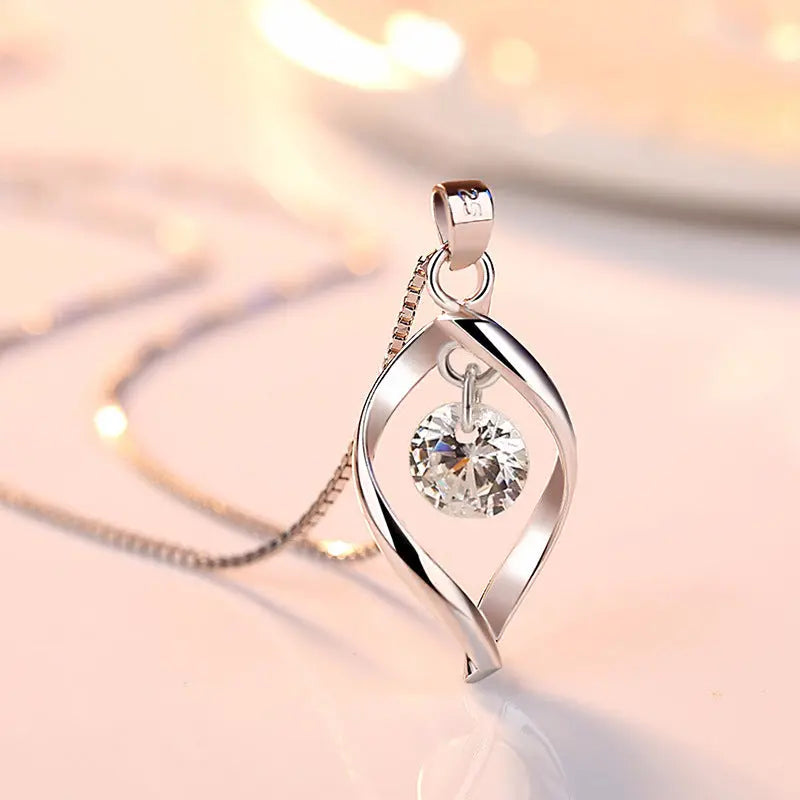Fashion Zircon Twist Fashion Necklace Pendant Womens & Mens Apparel Fine Jewelery Accessories Fine Jewelery Fashion Zircon Twist Fashion Necklace Pendant