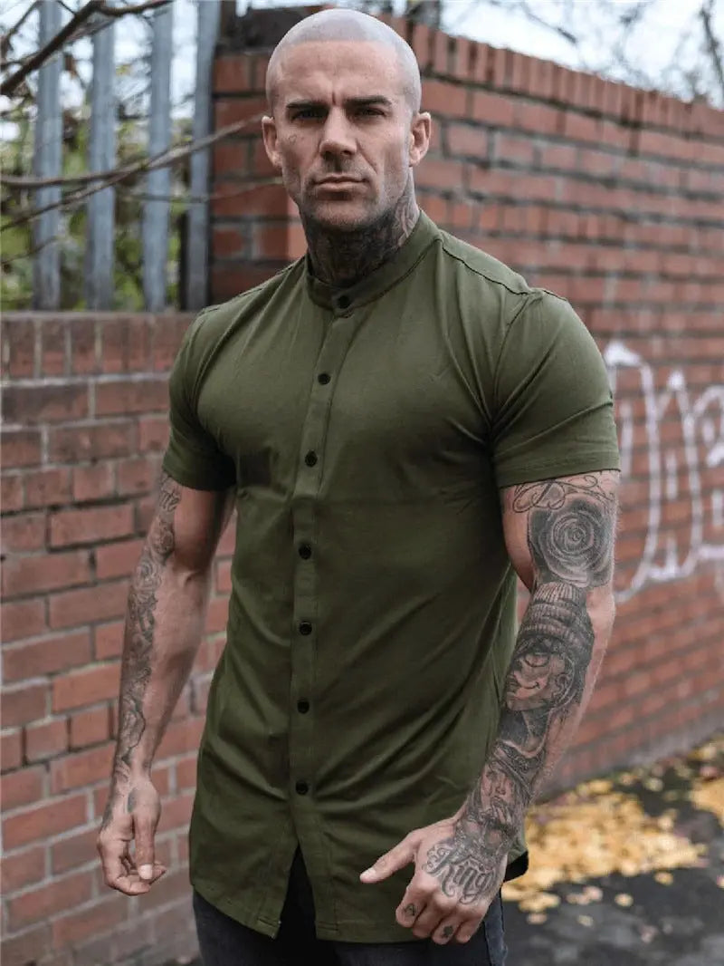 New Summer Shirt  Fitness Clothing Cotton Tops Short Sleeve Sports Shirts Brand Mens Short Cool Casual Fashion Breathable Shirt Womens & Mens Apparel Fine Jewelery Accessories Clothing
