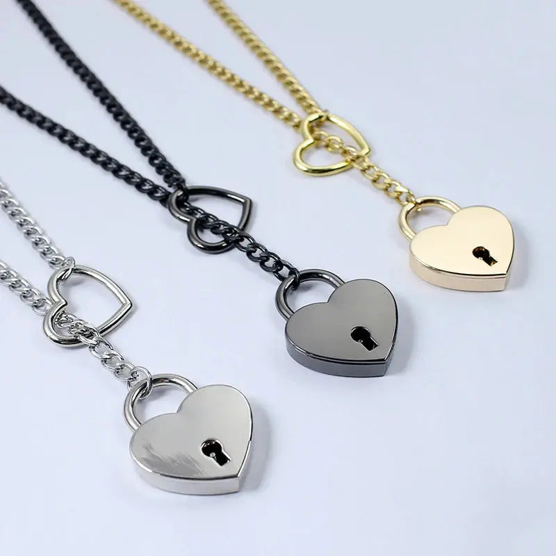 Fashion Jewelry 2024 New Slip Chain Necklace Heart O-Ring Rock Cuban Long Necklace Adjustable Heart Shaped Lock Core With Key null Fine Jewelery Fashion Jewelry 2024 New Slip Chain Necklace Heart O-Ring Rock Cuban Long Necklace Adjustable Heart Shaped Lock Core With Key