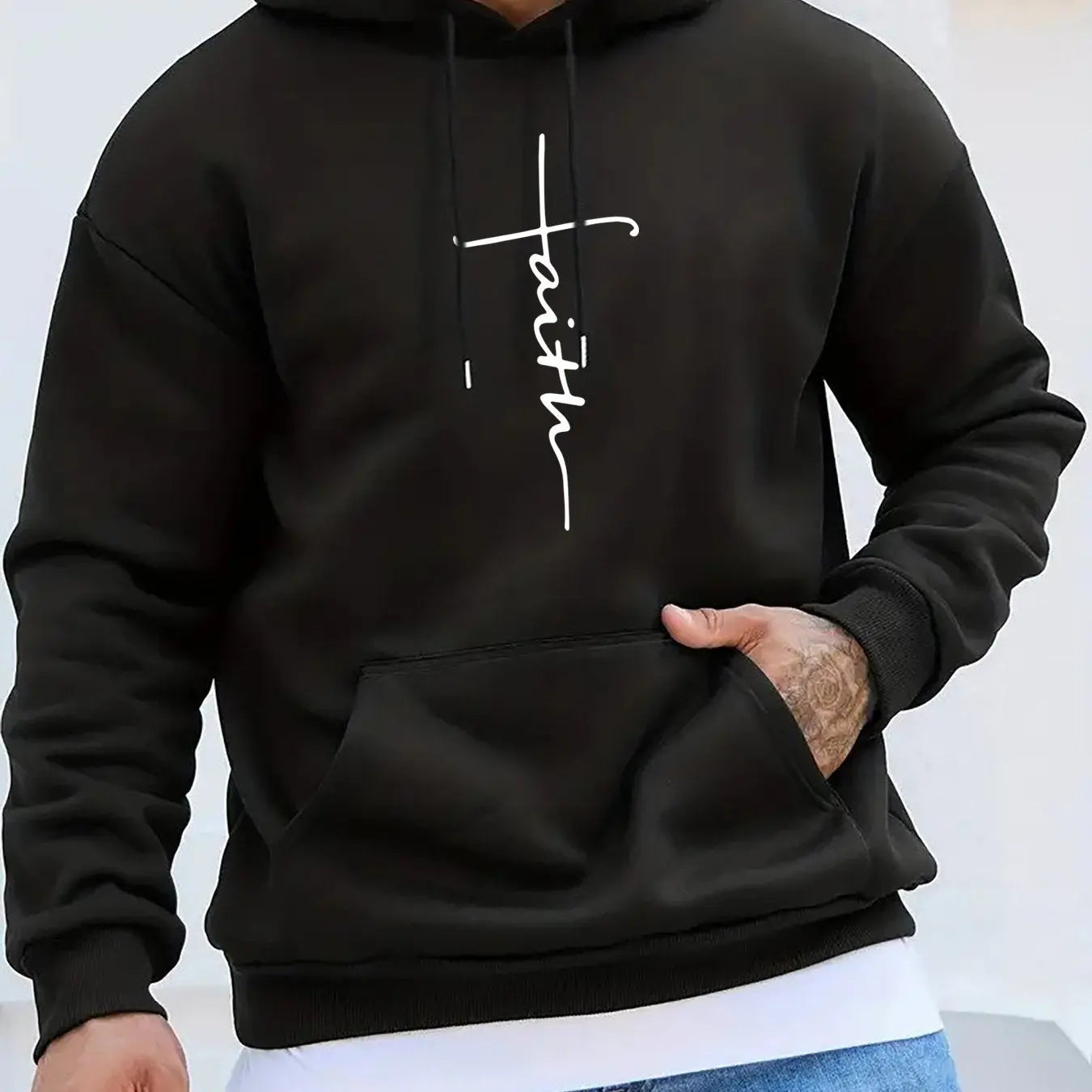 Men's Casual Printed Hoodie With Drawstring Womens & Mens Apparel Fine Jewelery Accessories Clothing