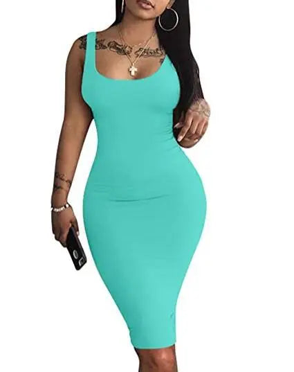 Womens Sexy Bodycon Tank Dress Sleeveless Womens & Mens Apparel Fine Jewelery Accessories