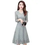 Autumn Womens Lace Mid Length Dress Womens & Mens Apparel Fine Jewelery Accessories