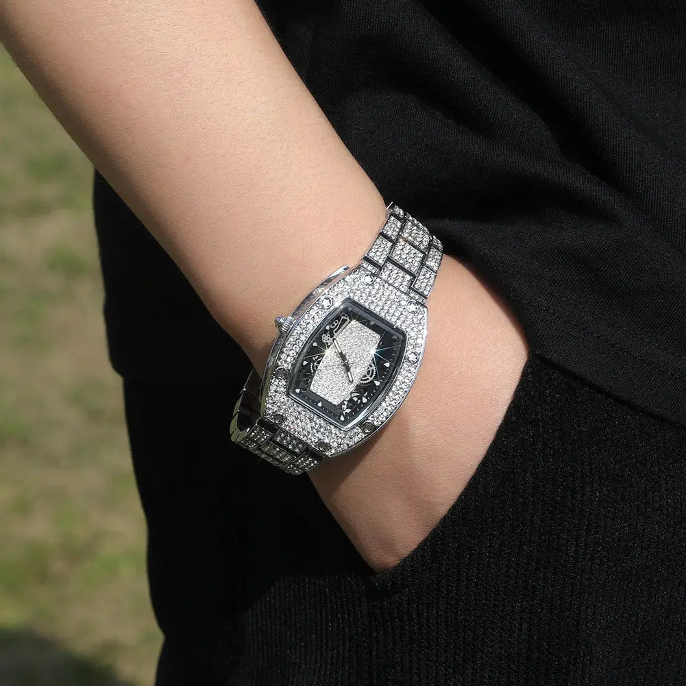 Hip Hop Niche Barrel-shaped Simplicity Diamond Color Matching Quartz Watch Womens & Mens Apparel Fine Jewelery Accessories Fashion Hip Hop Niche Barrel-shaped Simplicity Diamond Color Matching Quartz Watch