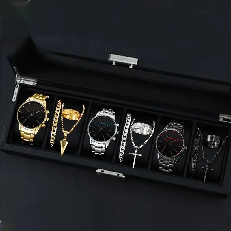 12-set Men's Watches  Fashionable Multi-color Assortment Of Quartz Men's Watches Womens & Mens Apparel Fine Jewelery Accessories Fashion 12-set Men's Watches  Fashionable Multi-color Assortment Of Quartz Men's Watches