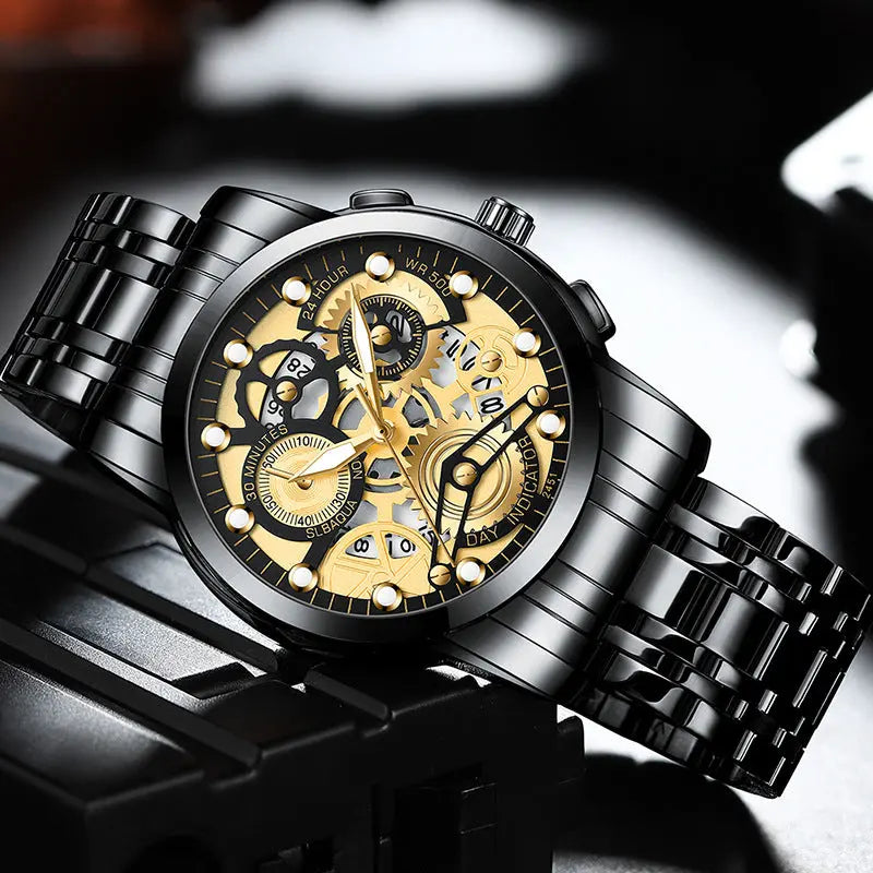 Men's Hollow Non-mechanical Business Watch Womens & Mens Apparel Fine Jewelery Accessories