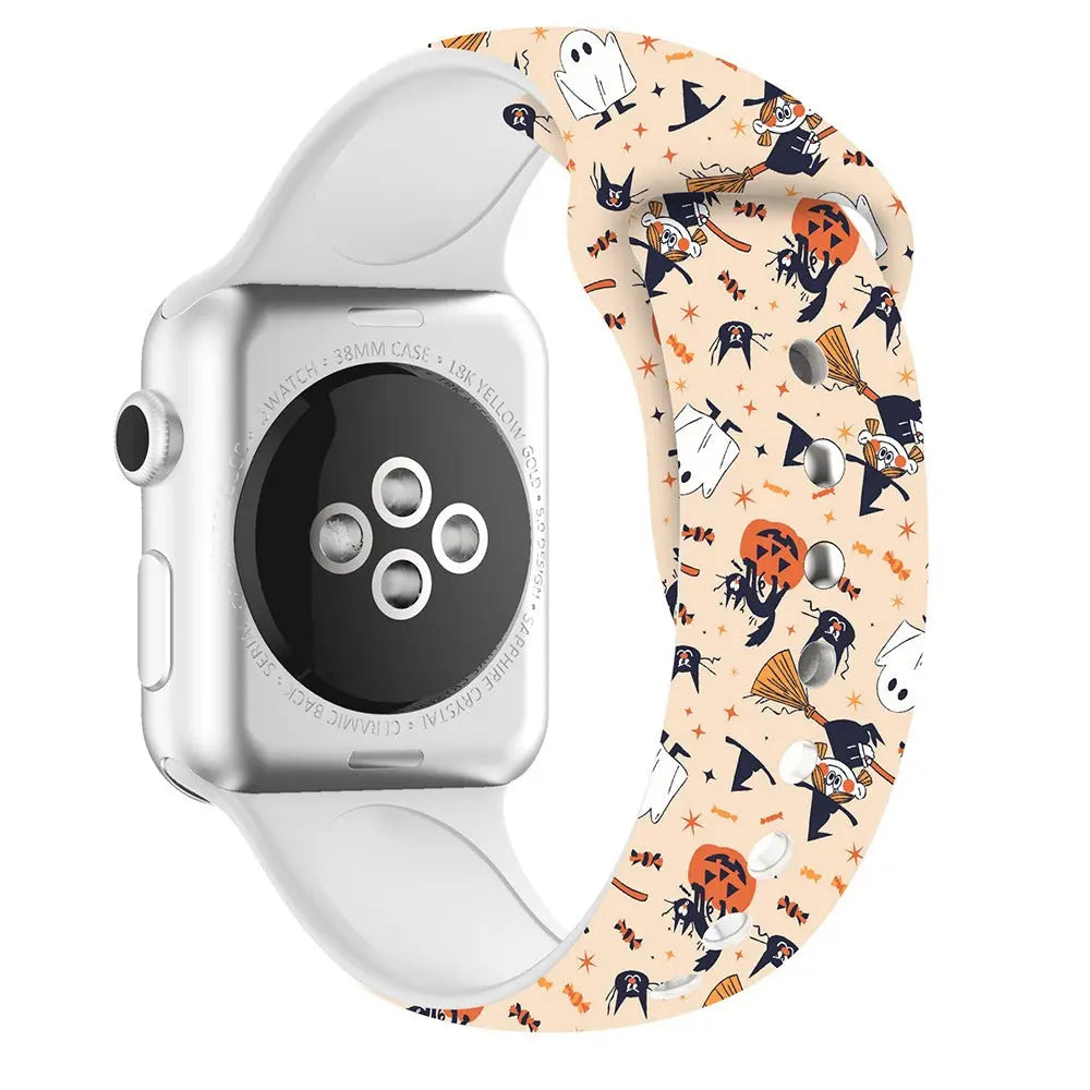 Halloween Series Color Printed Silicone Sports Strap Womens & Mens Apparel Fine Jewelery Accessories