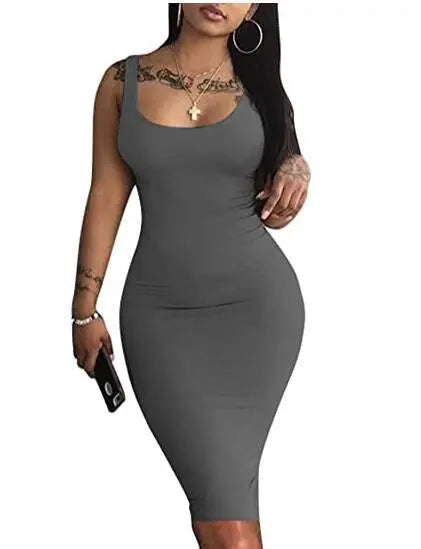 Womens Sexy Bodycon Tank Dress Sleeveless Womens & Mens Apparel Fine Jewelery Accessories