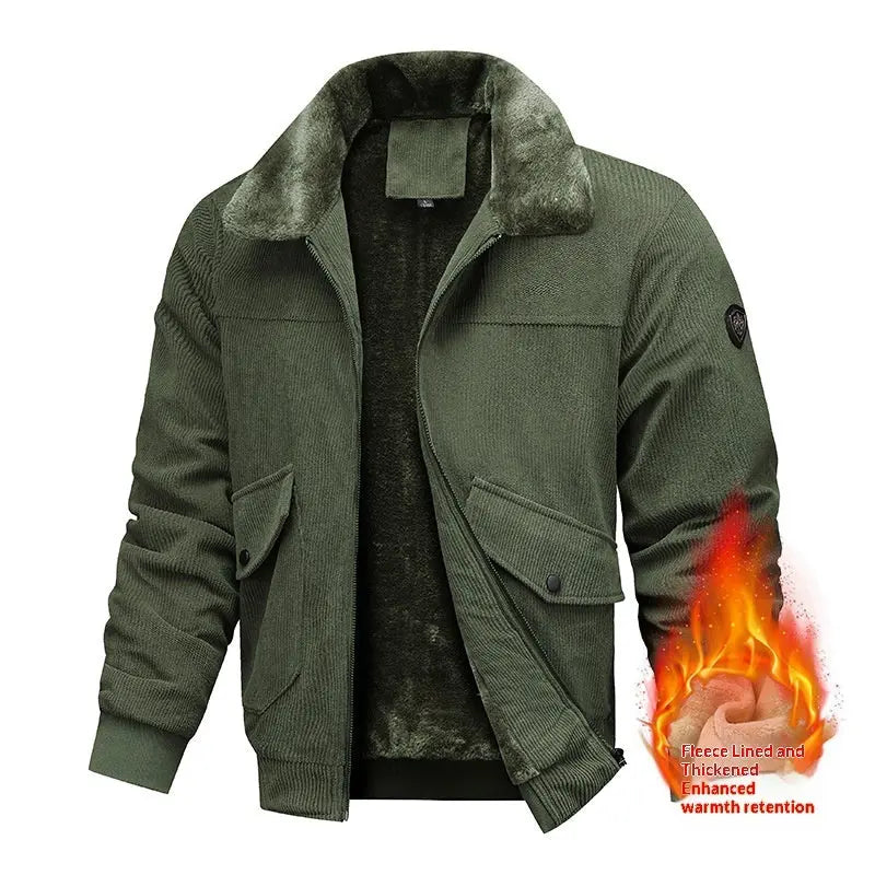 Thickened Lapel Men's Loose-fitting Top Womens & Mens Apparel Fine Jewelery Accessories Clothing