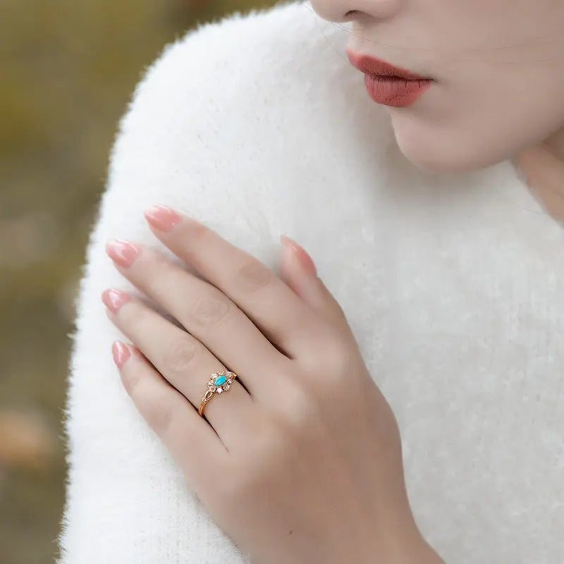 Women's Fashion Turquoise Ring Fashion Womens & Mens Apparel Fine Jewelery Accessories Fine Jewelery Women's Fashion Turquoise Ring Fashion